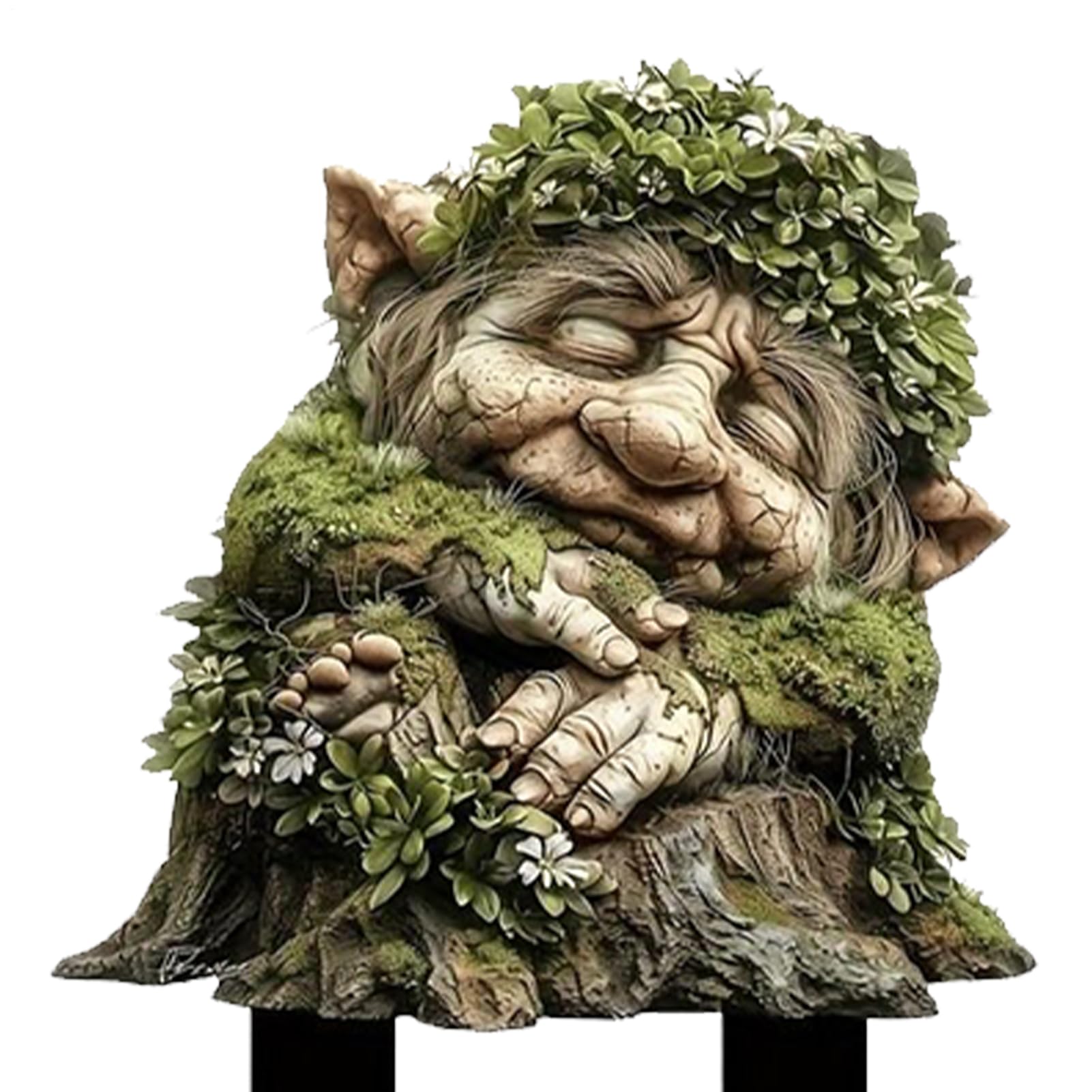 Fairy Garden Stakes Flat Decor Acrylic 2D Flower Pot Stake Fairy Earth Goddess Garden Statue Stakes Tree Man Statue Ornaments For Pot Plants Yard Lawn Decor