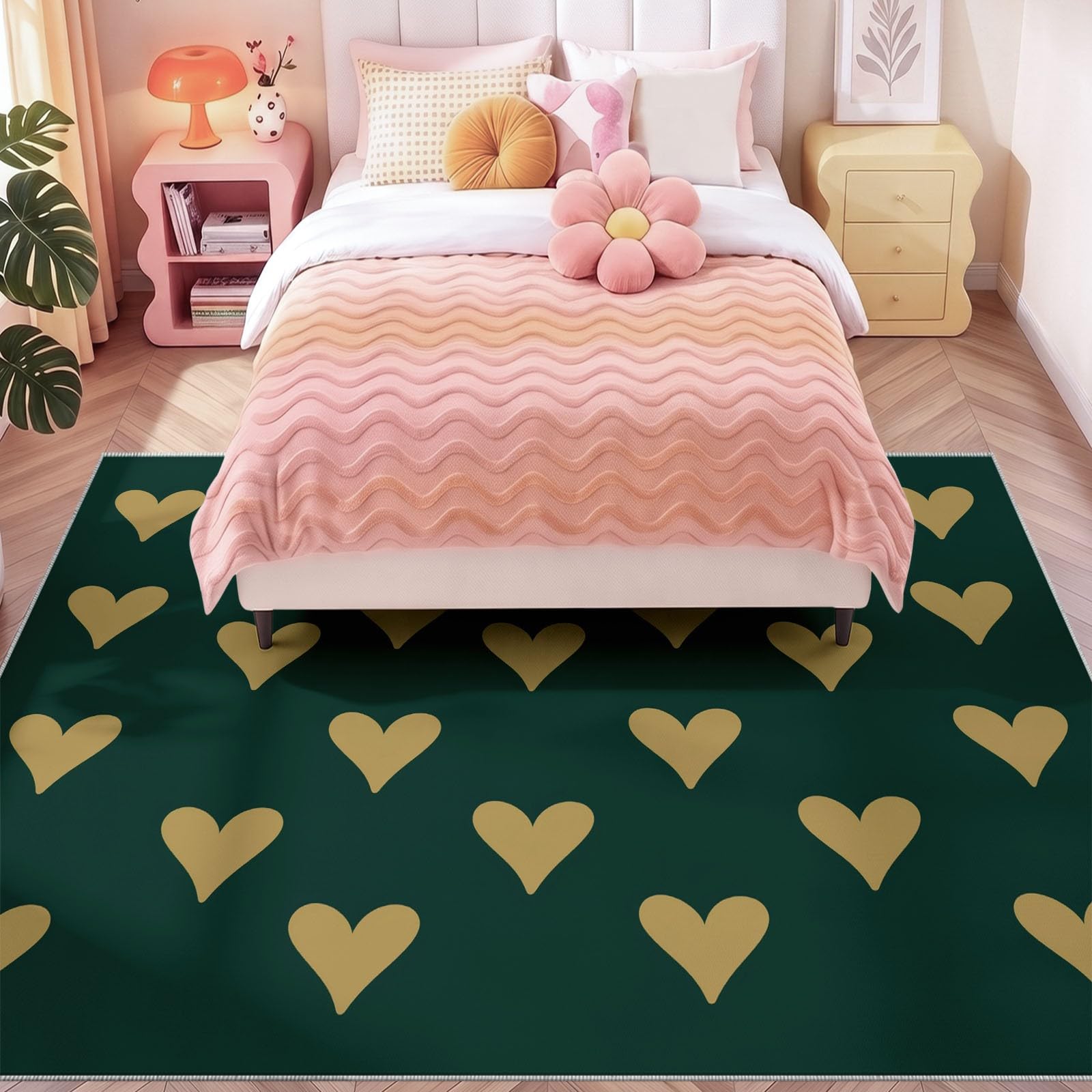 Générique Tapis de Enfant Vintage Ethnic Palmier Plume