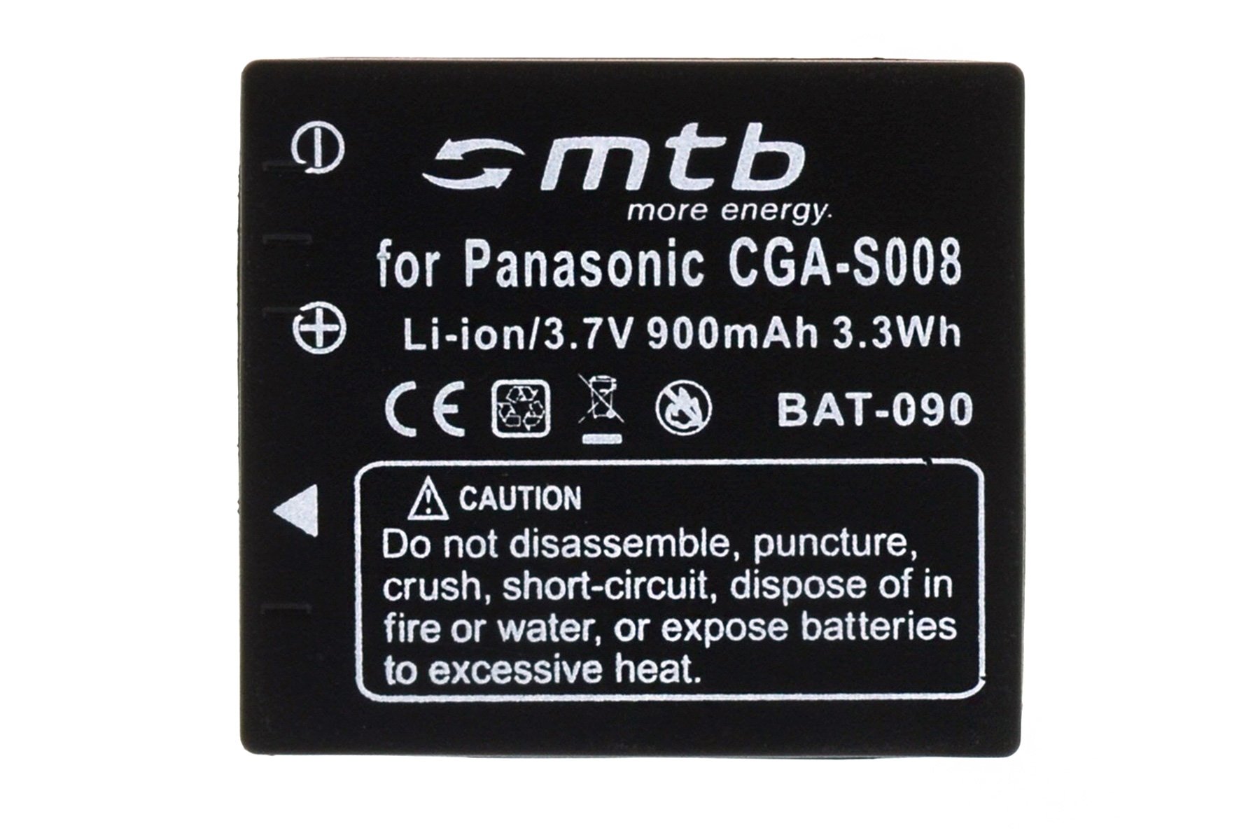 2X Batería BCE10E/CGA-S008 Compatible con Panasonic Lumix DMC-FS3, FS5, FS20, FX3