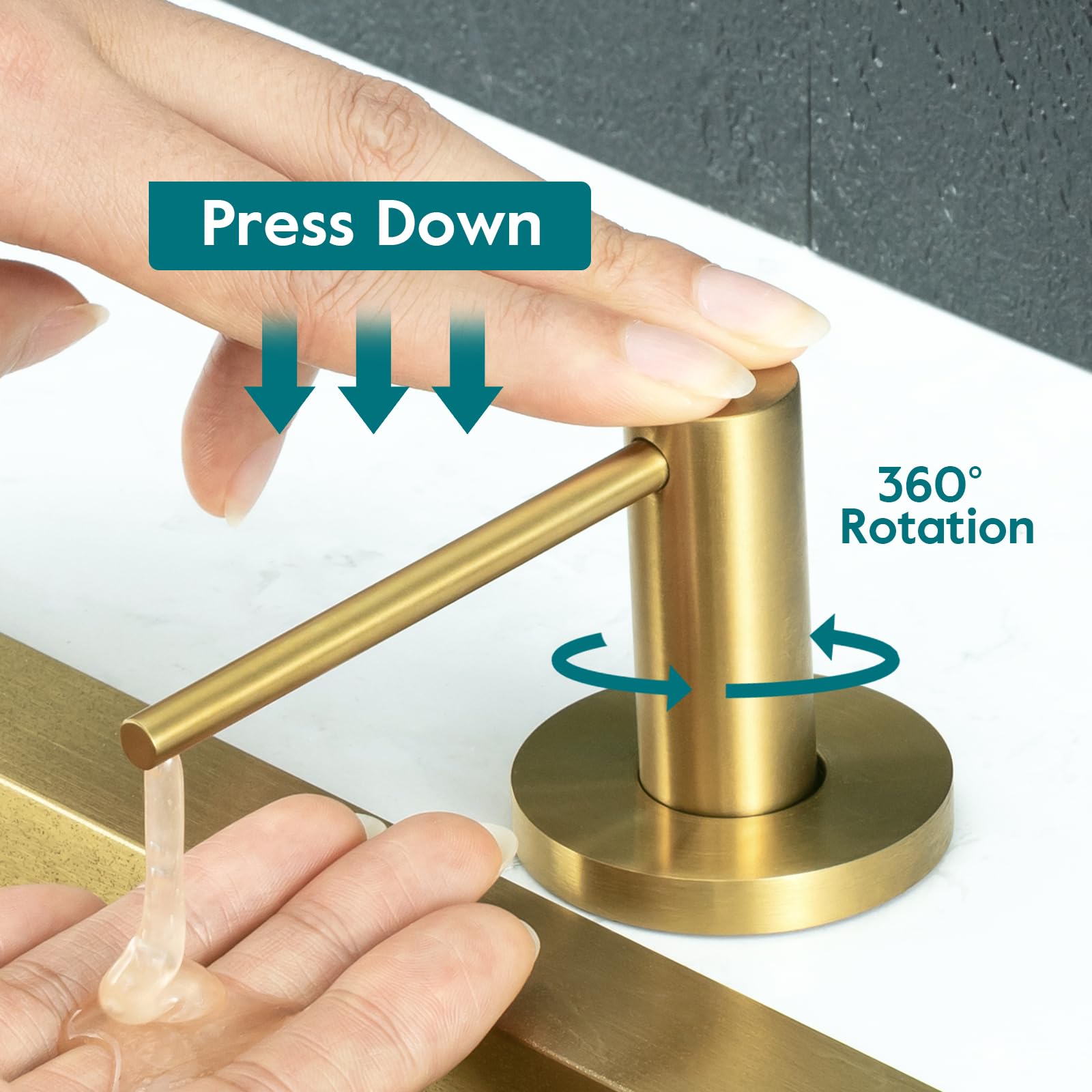 Gappo Soap Dispenser For Kitchen Sink Champagne Nigeria - View #7