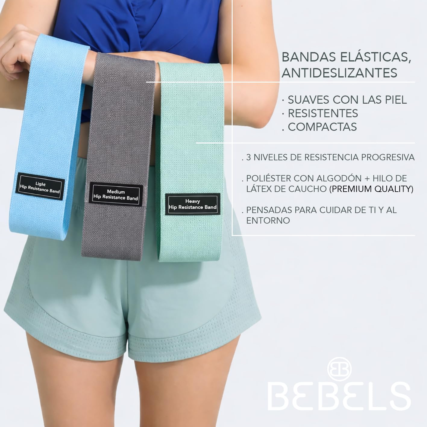 Bebels Pilates Kit, Kit Pilates en casa, Pilates en casa, Kit Gimnasio en casa,Ejercicio en casa, aro Pilates, Bandas elasticas, Pelota Pilates pequeña, Sliders Fitness, Cintas elasticas musculacion