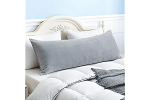 HYMOKEGE Grey Body Pillow| Full Body Pillow Inserts| Firm Long Pillows for Sleeping
