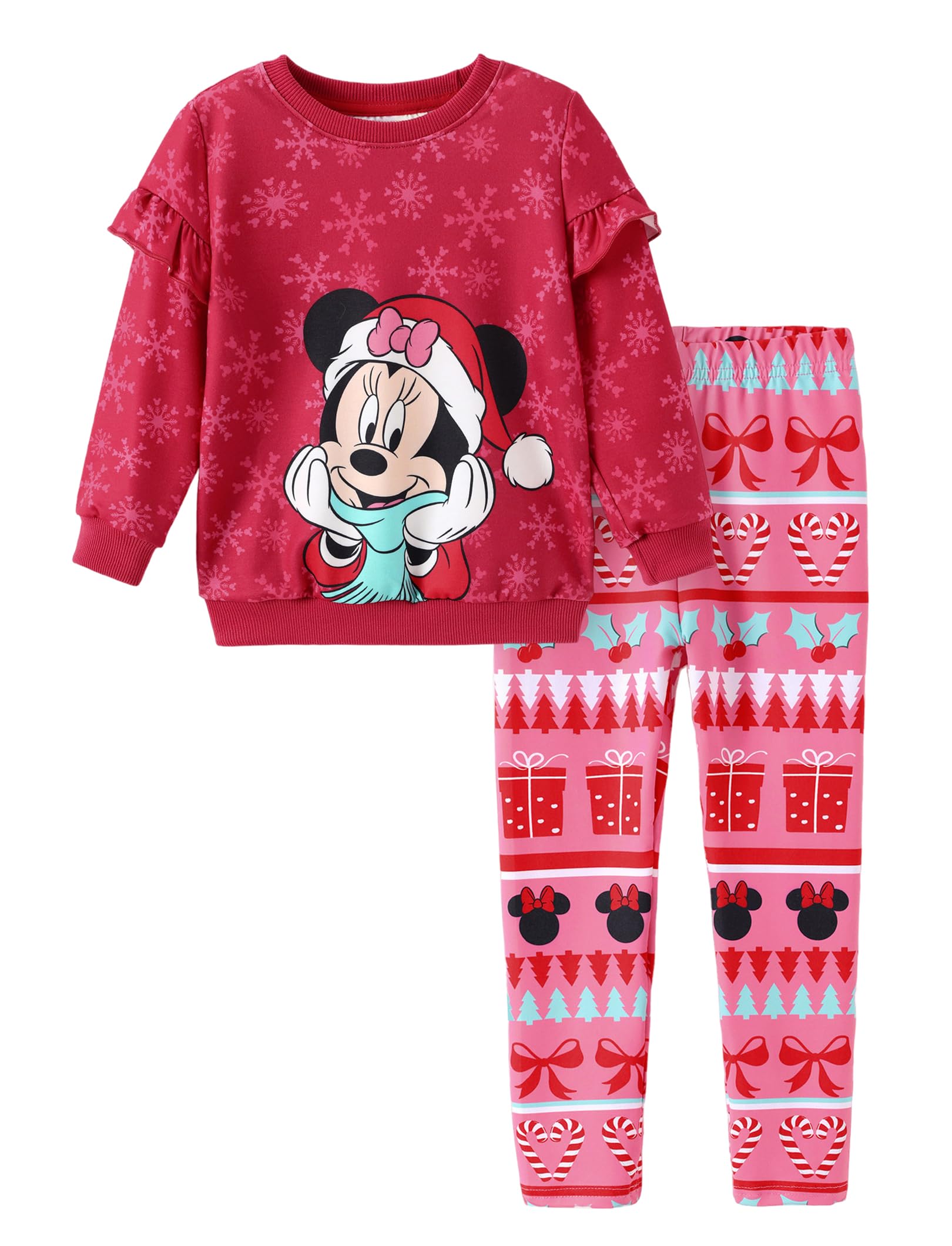 Disney Girls Clothes Long Sleeve Sweatshirt Leggings Outfit 2 Piece Set