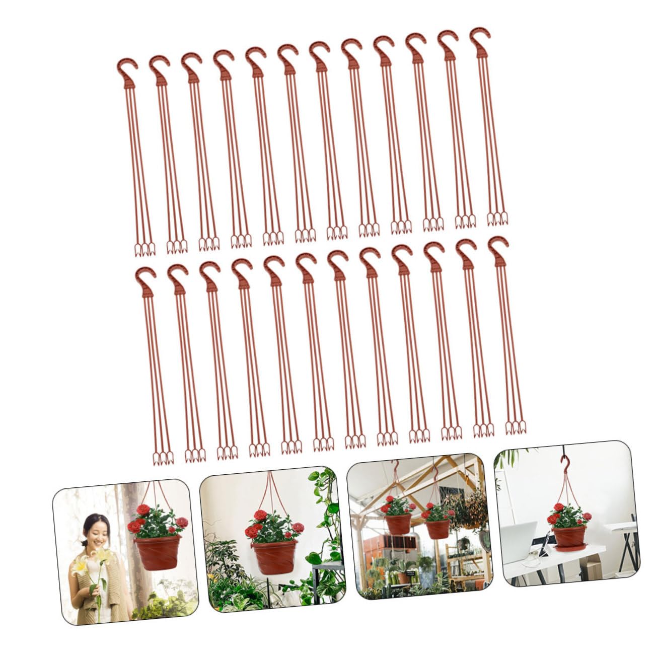 ibasenice Crochets Suspendre Faciles à Assembler Lot de 60 en Plastique Multifonctionnels pour Plantes pour Pots de Fleurs et Jardinières, Salon ou Table à Manger
