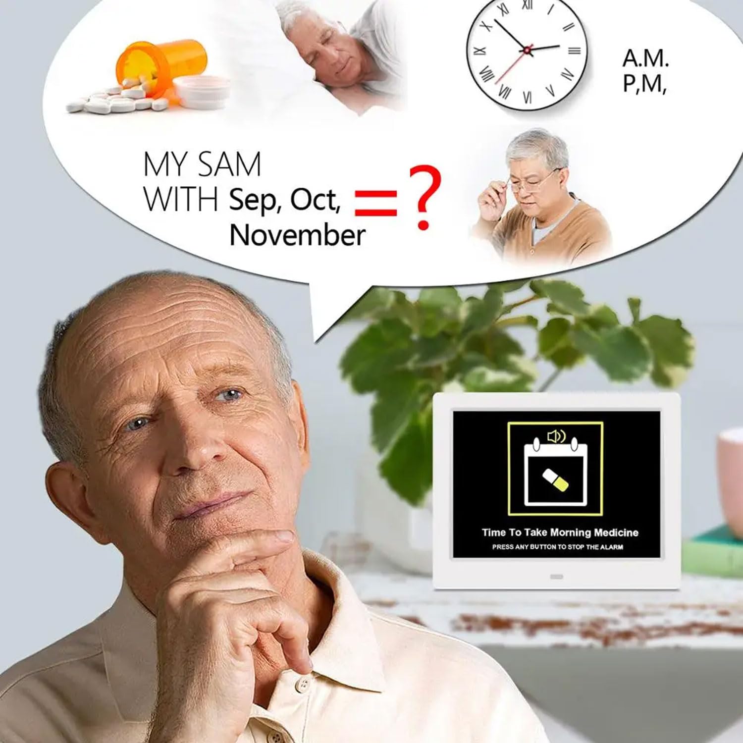 Reloj Meteorológico WiFi De 10 Pulgadas, Pronóstico del Tiempo 9 Modos De Visualización, 5 Despertadores, 4 Niveles De Brillo Ajustable, con Reloj Humidificador De Temperatura Meteorológica