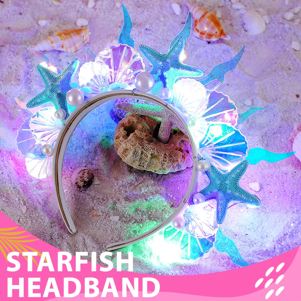 Amazon.com: GENBREE Mermaid Costume Light Up Mermaid Hat  display picture 1