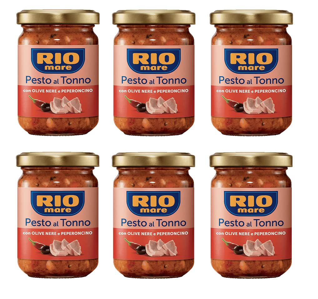 Rio Mare Pesto al Tonno con Olive Nere e Peperoncino pesto thon avec olives noires et piment 130 g