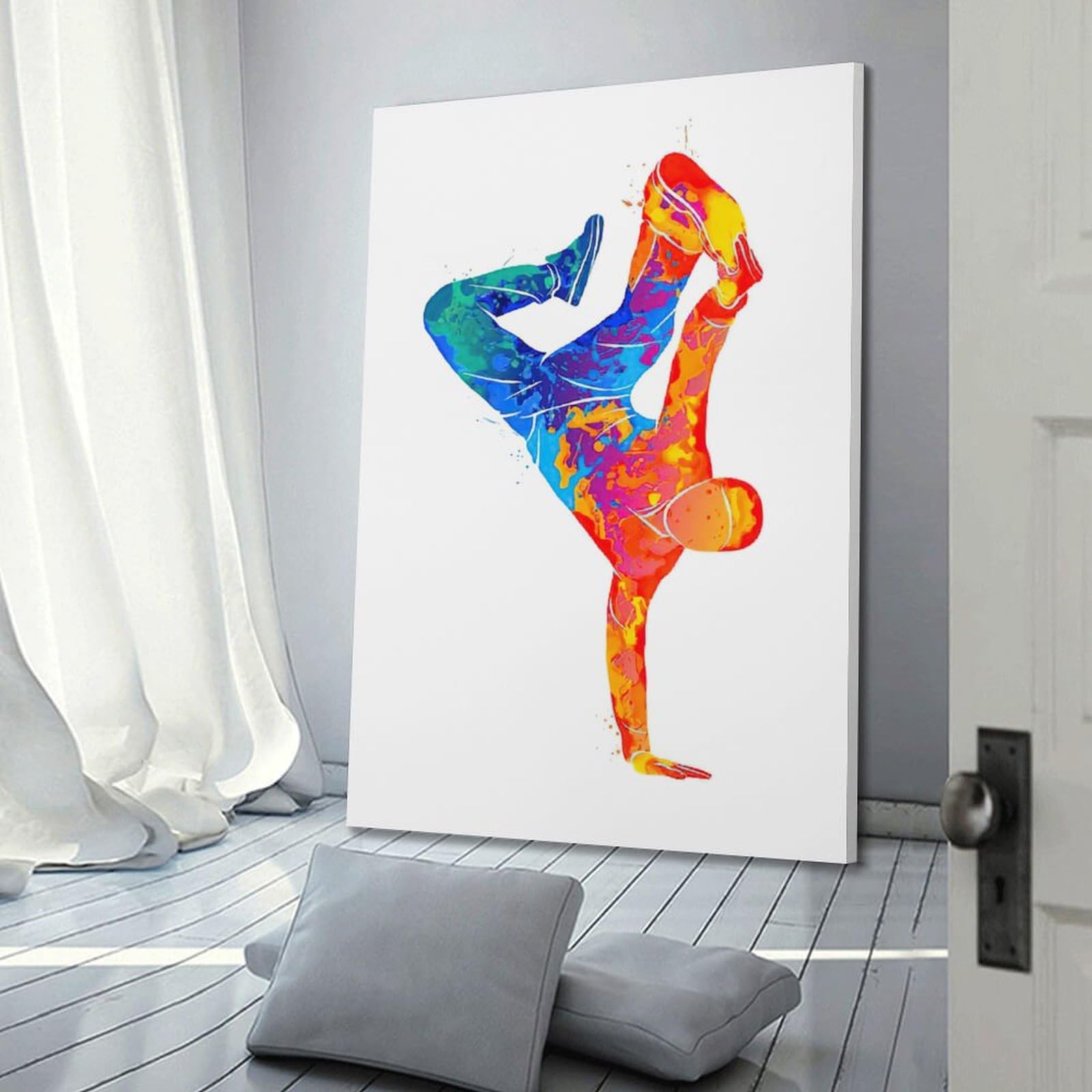 Poster da parete su tela, motivo: ballerina hip hop, sport estremi, decorazione moderna per camera da letto, 40 x 60 cm