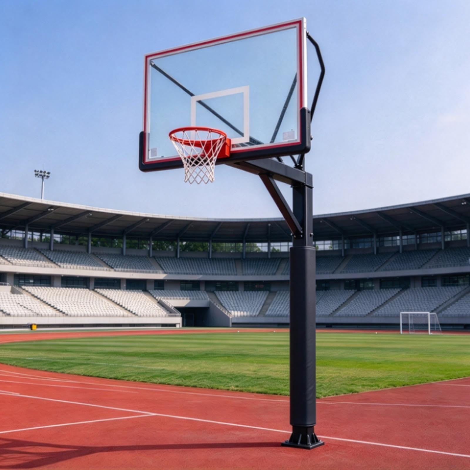 Almohadilla Seguridad Impermeable Relleno Poste Baloncesto 18x18cm