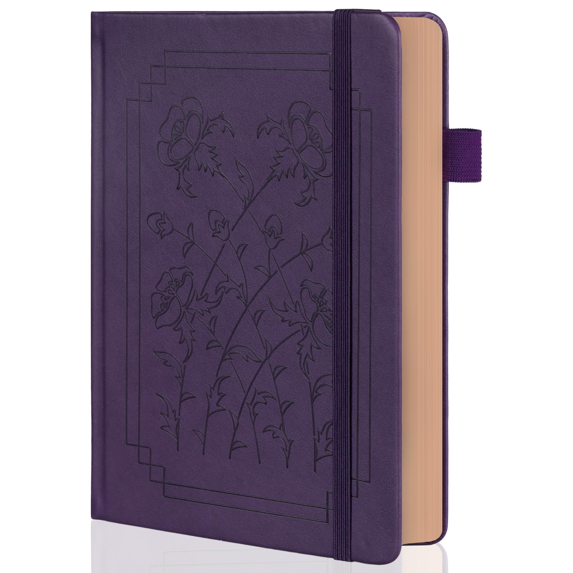 TIEFOSSI A5 Bullet Dotted Notebook, 160gsm Thick Paper, Hardcover Dot Grid Journals for Women Men, 192 Numbered Pages, Ideal for Personal Use, Goals, Organization