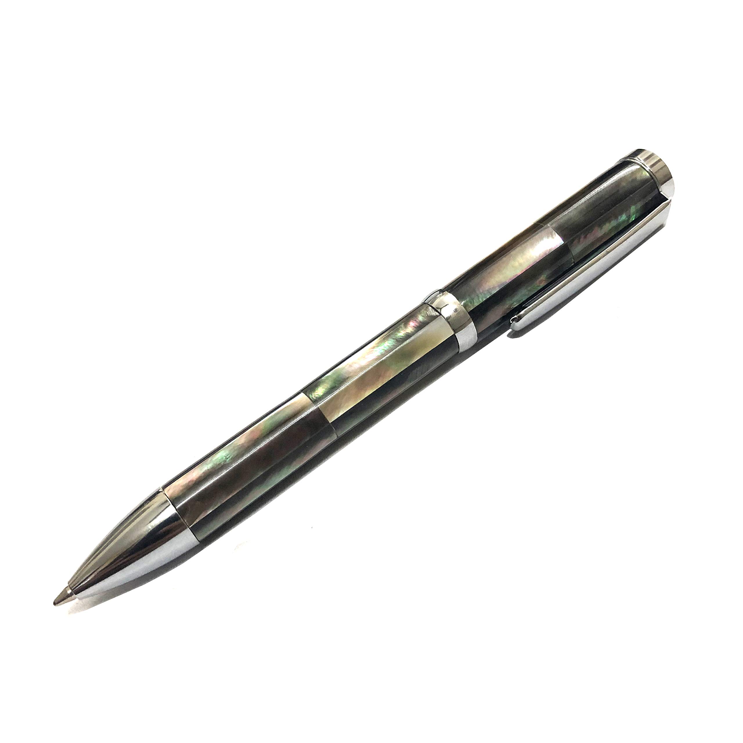 Handmade mother of pearl ballpen from Vietnam- ideal gift for man/woman at work (grey)