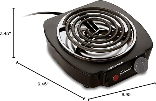 Miniatura 3 de Continental Electric CE23309 Quemador, tamaño individual, negro