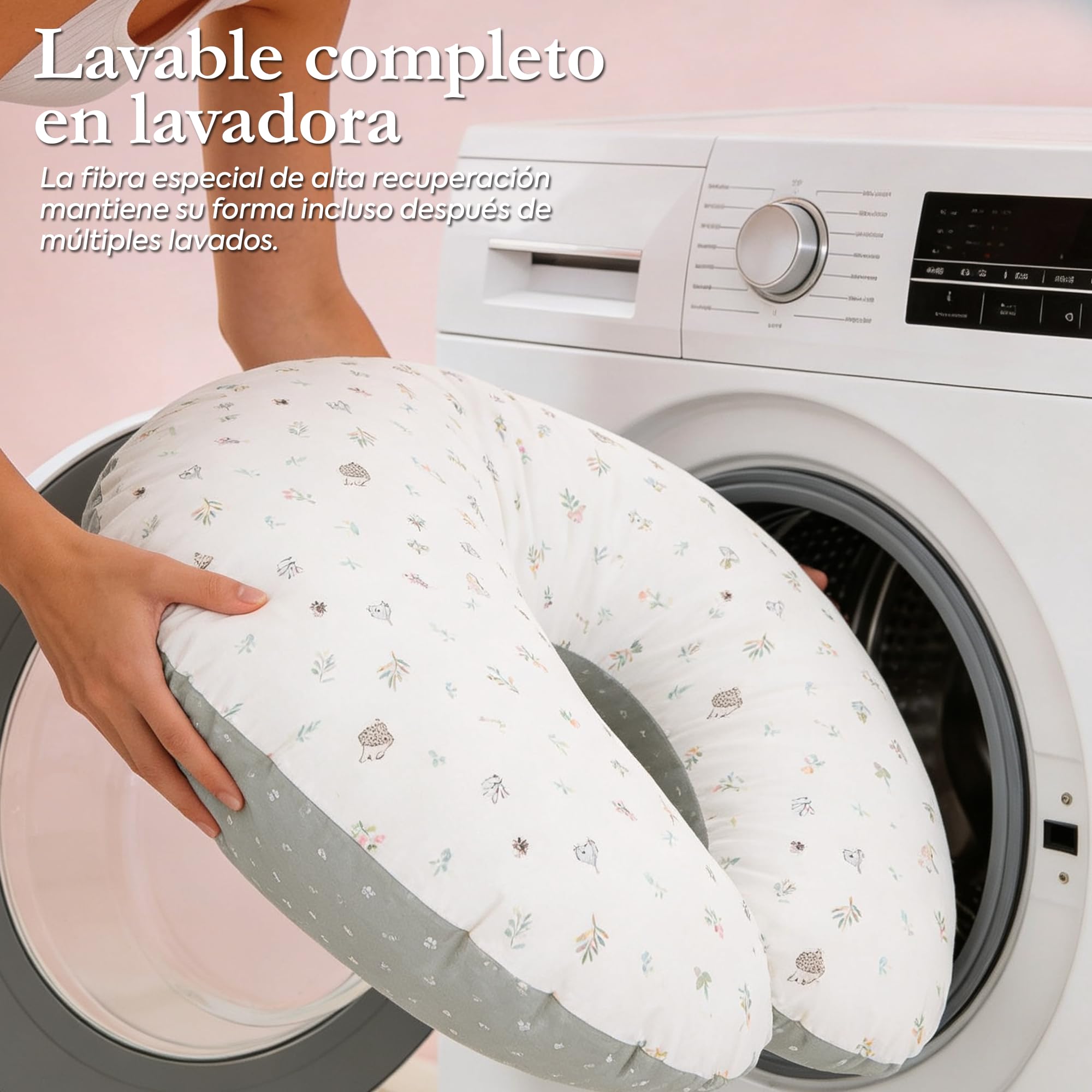 Cambrass - cojín para los primeros meses del bebé - almohada de lactancia que proporciona comodidad y soporte al bebé - Abete Beige