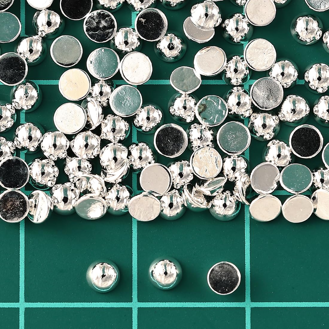 Amazon.co.jp: ファイニエ ネイルパーツ スタッズ 丸 シルバー 3mm