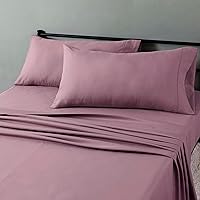 Vista 25 de Yaxa Basics - Juego de sábanas de microfibra ligeras súper suaves y libres de arrugas y transpirables de 3 piezas con bolsillos de 14 pulgadas