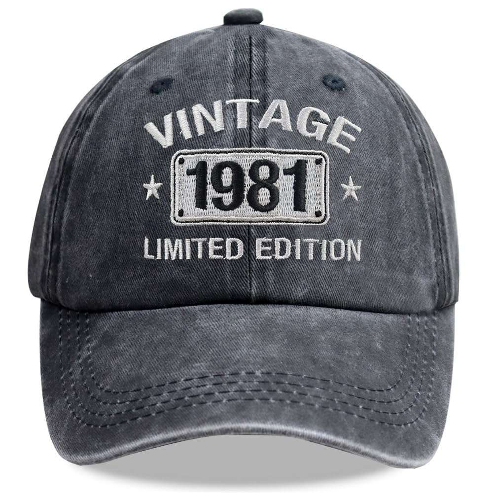 Vintage 1925-2005 Limited Edition Hats for Men Women, Personalized 21th-101th Birthday Gifts Retirement
