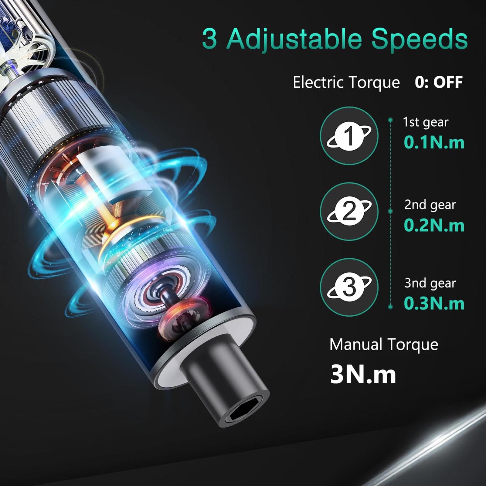 Fafeicy Elektrischer Schraubendreher, 62-in-1-Mini-Schraubendreher-Set mit LED-Leuchten für die Reparatur von Telefon, Laptop, Uhr, Kamera