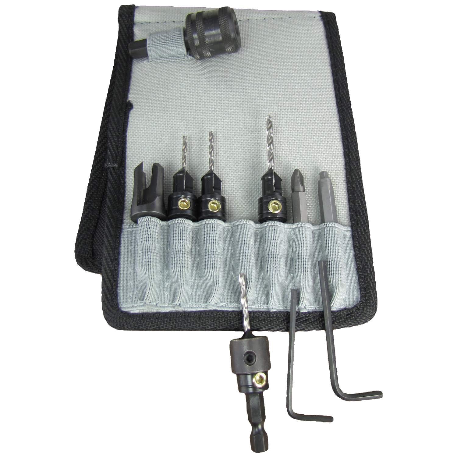 Make it Snappy Tools Deluxe Countersink Set in Belt Clip Pouch #48010