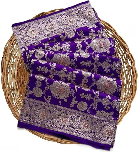 Veglari Women's Original Royal Rajwadi Blue Hadwa Wintage Kanjivaram Pure Soft Silk Jari Saree With Blouse piece For Wedding