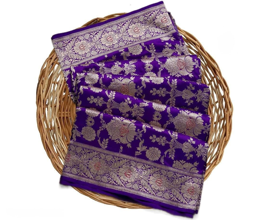 Veglari Women's Original Royal Rajwadi Blue Hadwa Wintage Kanjivaram Pure Soft Silk Jari Saree With Blouse piece For Wedding - Review, Price and Buying Guide