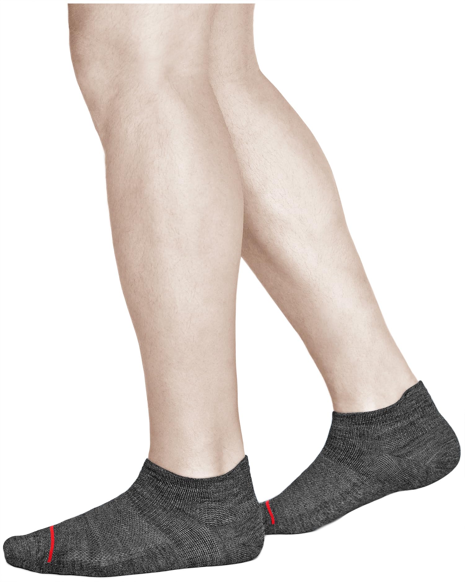 vitsocks Men's Merino Wool Thin Breathable Trainer Socks (3 Pairs) Merino Wool Socks Short Size 39-42, 43-46