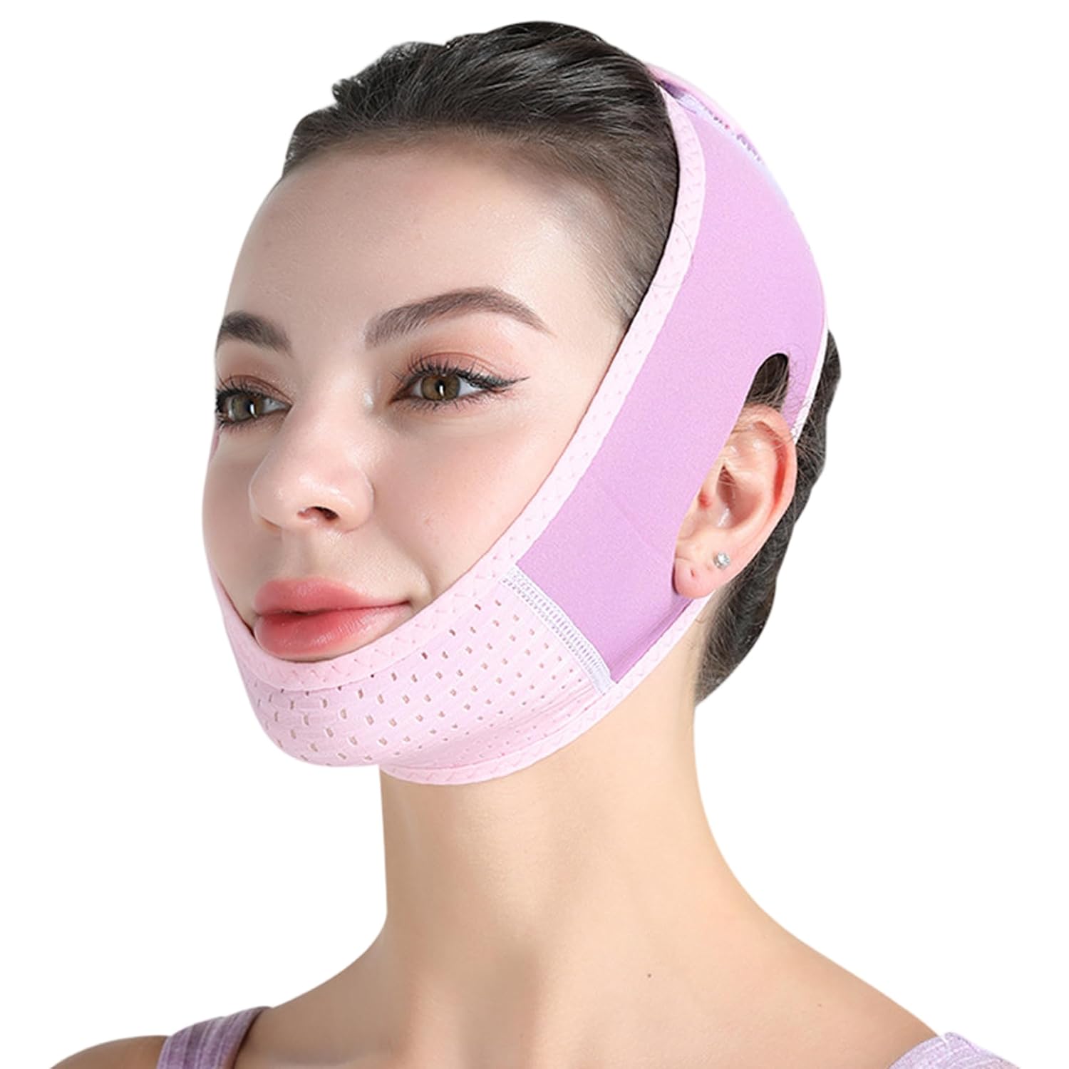 Double Chin, Double Chin Face Sheath, Gentle Lifting Elastic Band Design, Adjustable & Breathable, Black