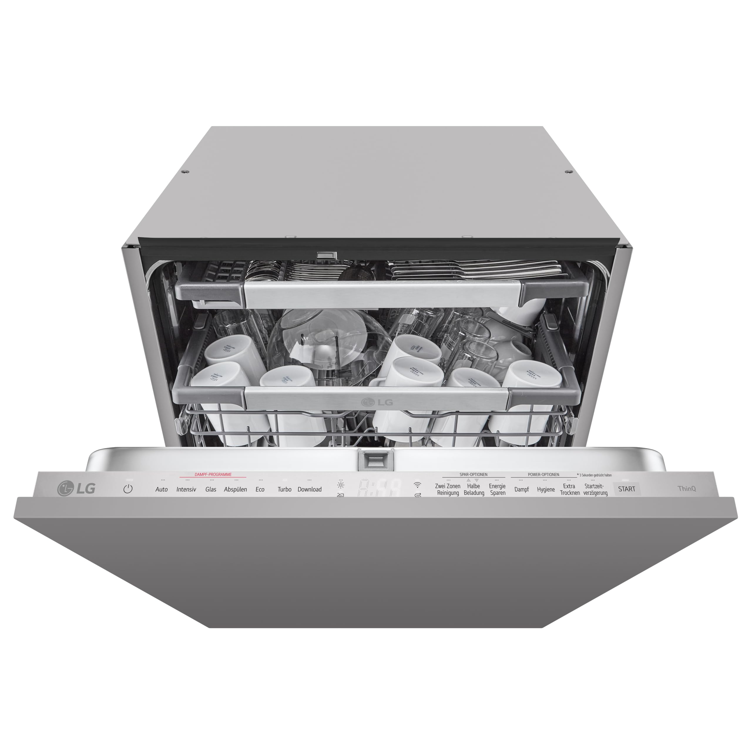 LG DB476TXS Geschirrspüler 43 dB Energieklasse A Dampf ThinQ Silber