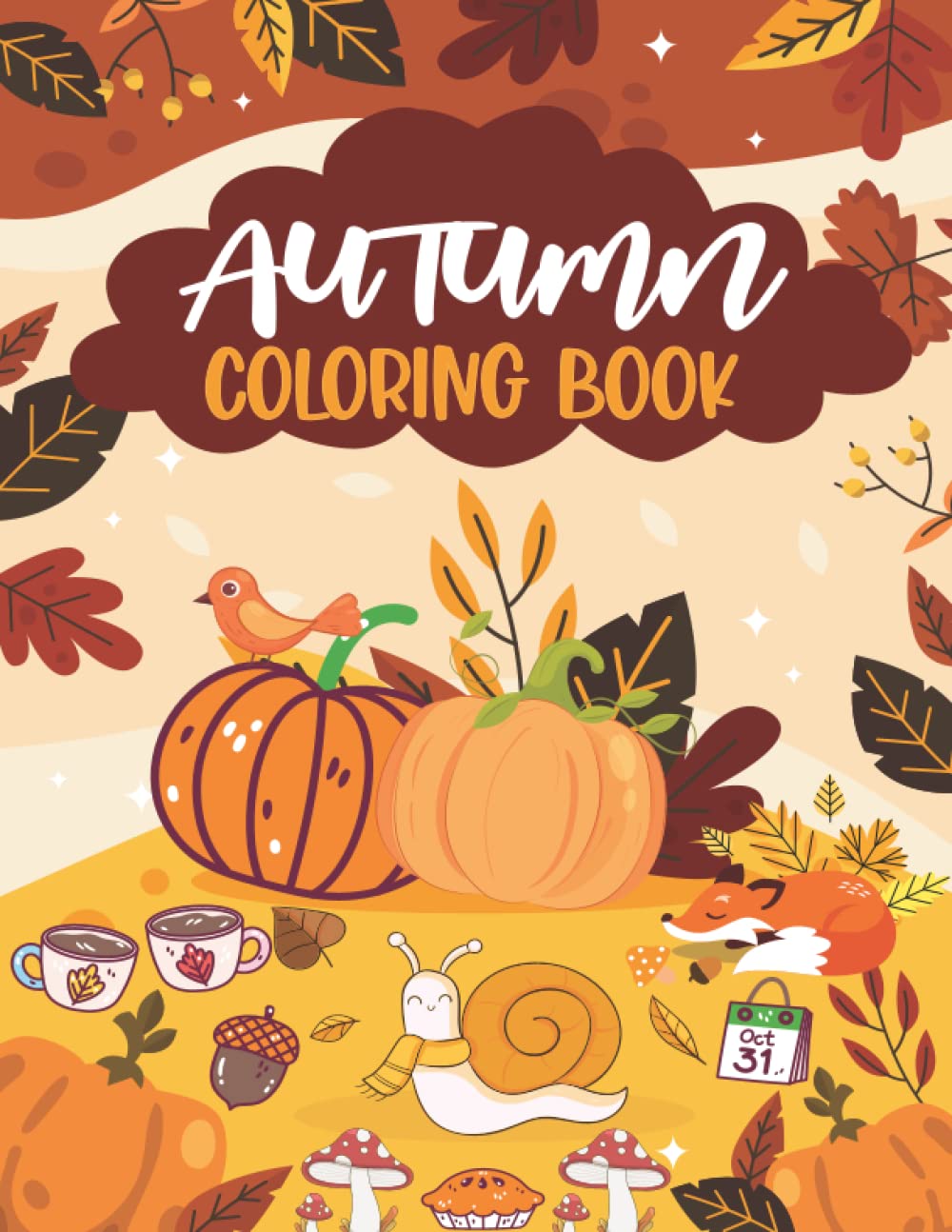 Amazon.com: Easy Autumn Large Print Coloring Book:Simple And Bold Fall ...