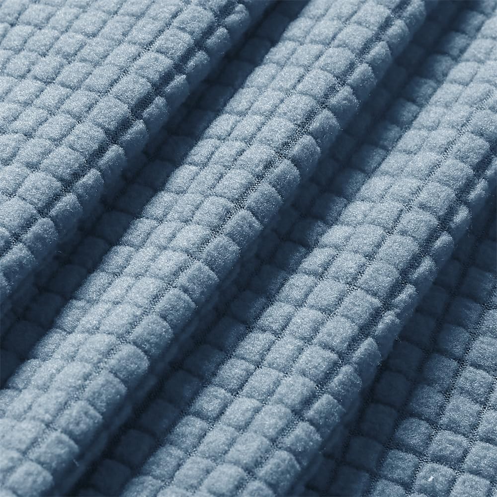 Stretch-Stuhlhussen für Esszimmer und Büro, Samt-Armlehnen, Drehstuhlhussen, 6-teiliges Set, Dus Blue, perfekt für Wohn- und Küchenmöbel