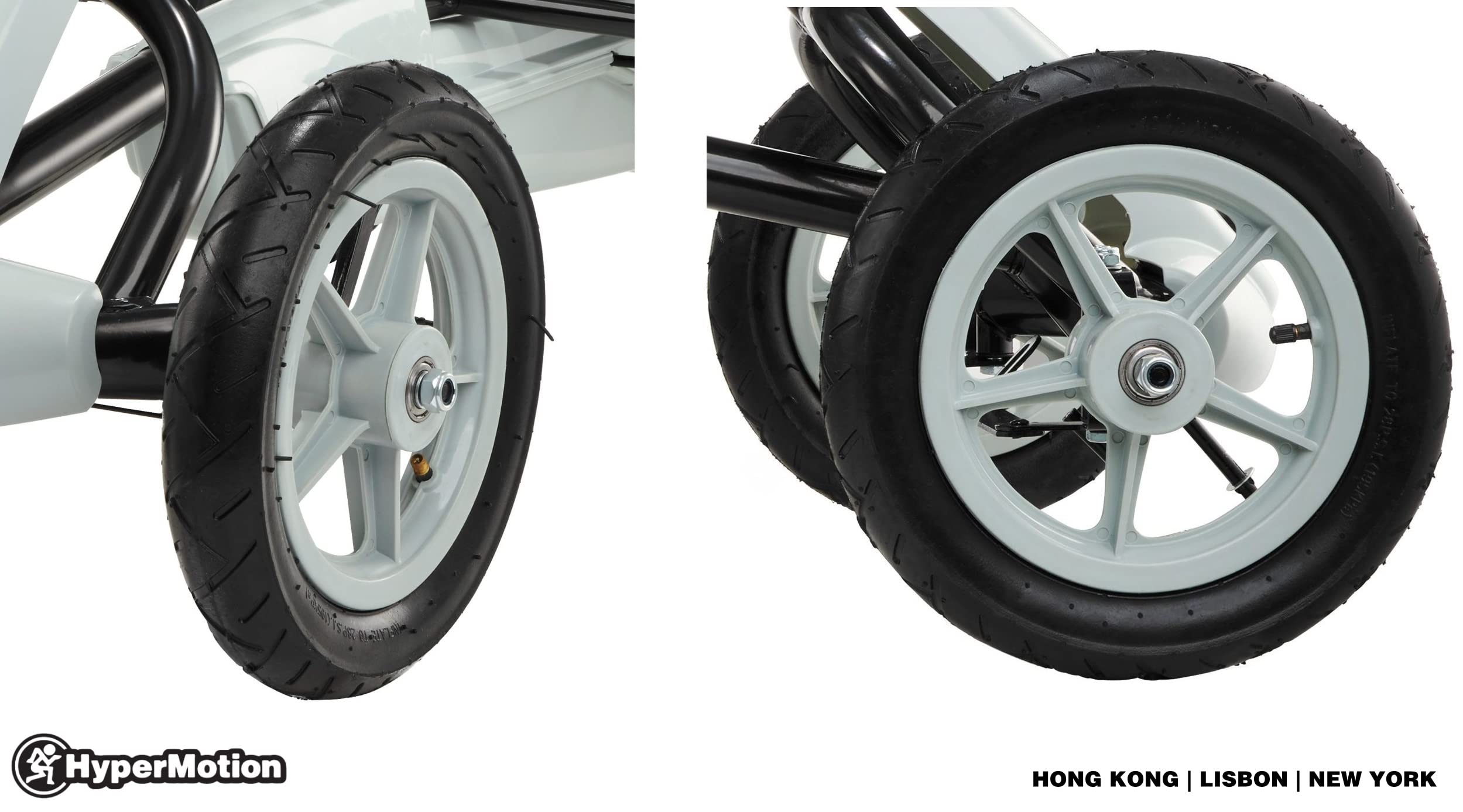 HyperMotion Go-Kart EVOQUE per Bambini (5-8 Anni) con 3 Modalità di Guida - Auto per Bambini Fino a 50 kg, Colore Grigio