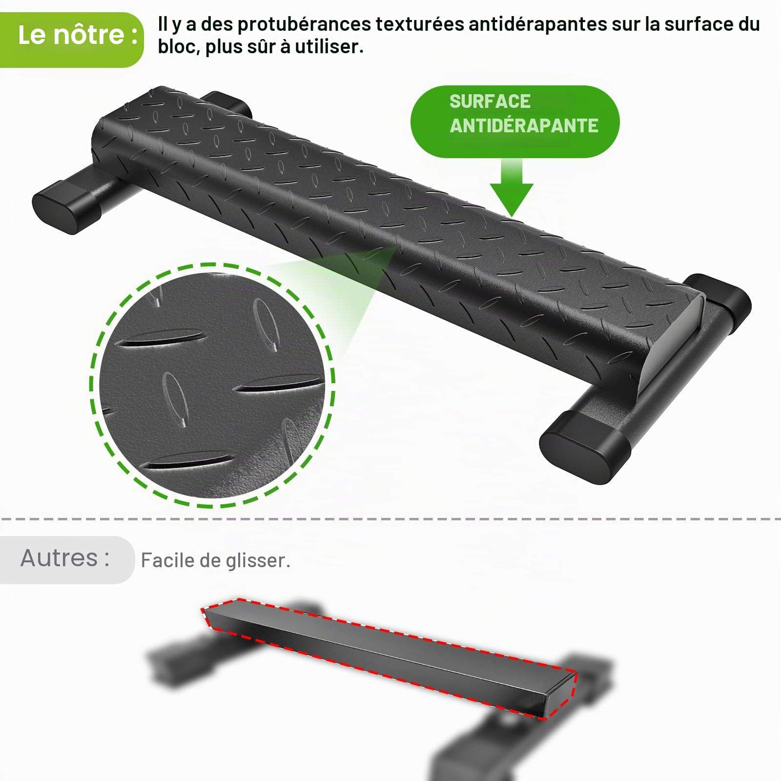 Kipika Barre de levage polyvalente pour mollets – Machine de levage de mollets debout en acier robuste pour salle de sport à domicile, design antidérapant – Parfait pour les soulèvements de mollets