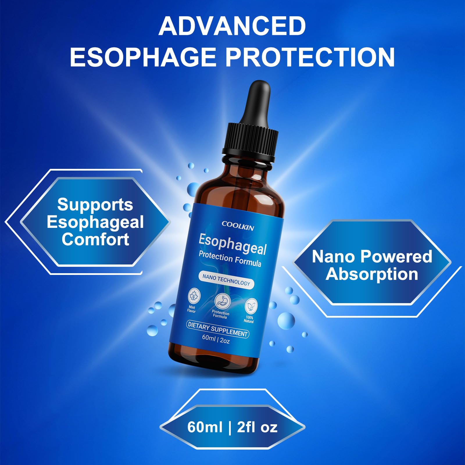 Nano Esophageal Relief Drops - ContainingSlippery Elm Bark, Zinc, L-Carnosine, L-Glutamine & Aloe Extract - Non-GMO, Dairy-Free - Soothes Digestive Discomfort, SupportsHealthy Throat & Stomach — Amazon image 6
