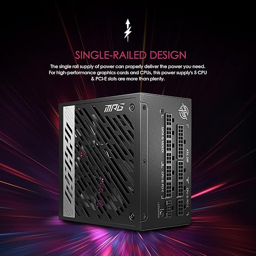 Miniatura 8 de MSI MPG A750G PCIE 5 y ATX 3.0 Fuente de alimentación para juegos  Full Modular  80 Plus Gold Certified 750W  Condensadores 100% japoneses a 221.0 F