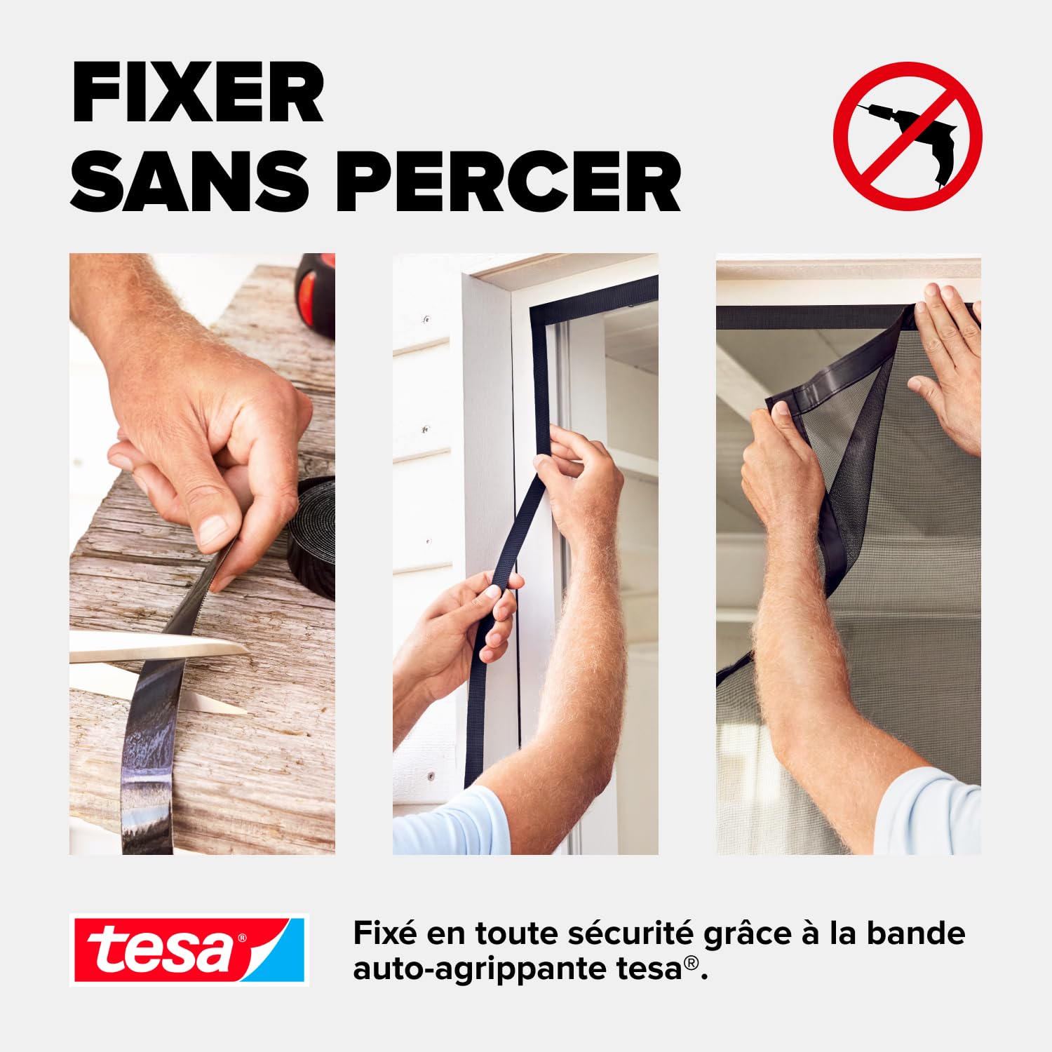 Moustiquaire Porte à Lamelles Tesa Extensible ALU - Protection Insectes Avec Fermeture Automatique