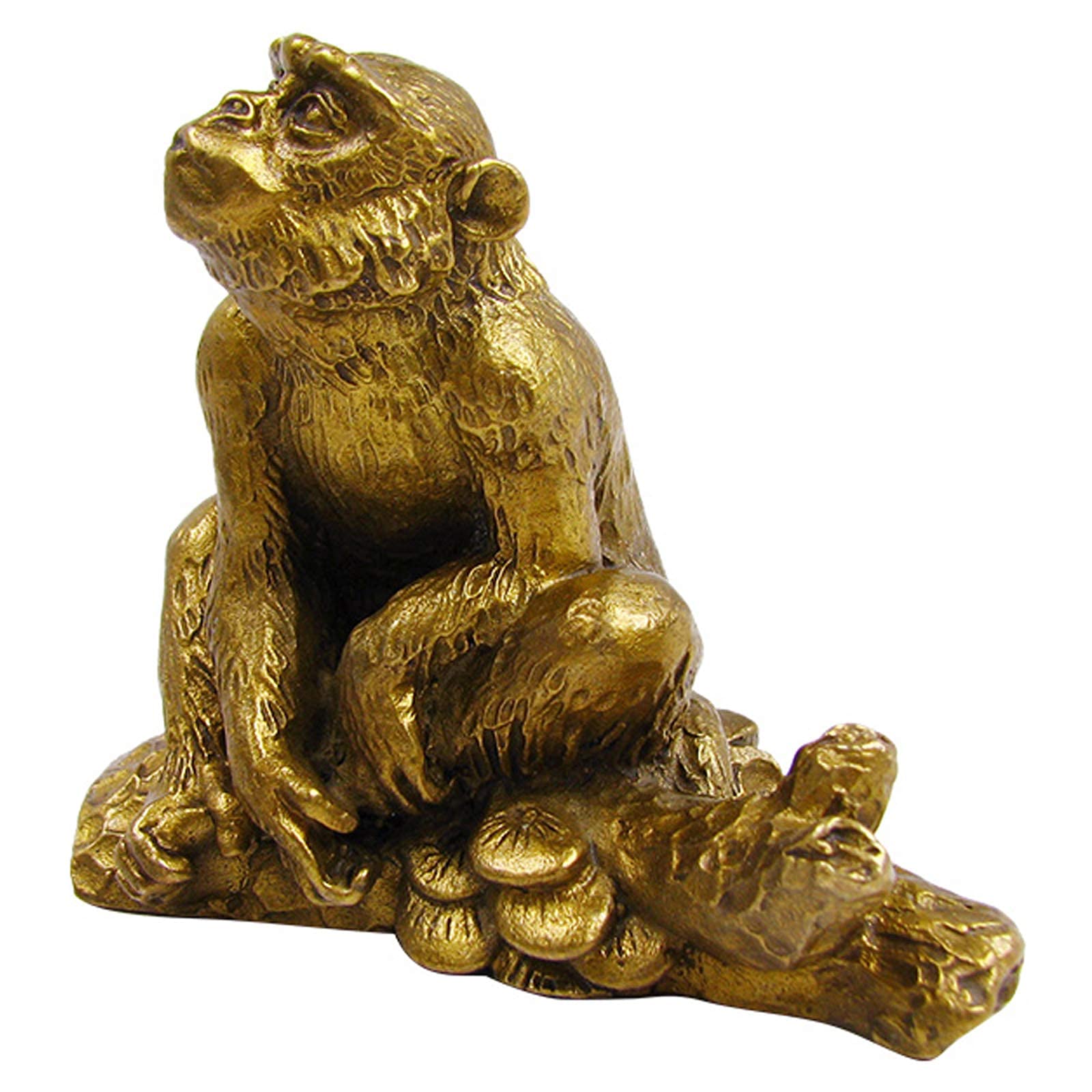 Taureau de Fortune en Laiton Massif Objet d'Artisanat