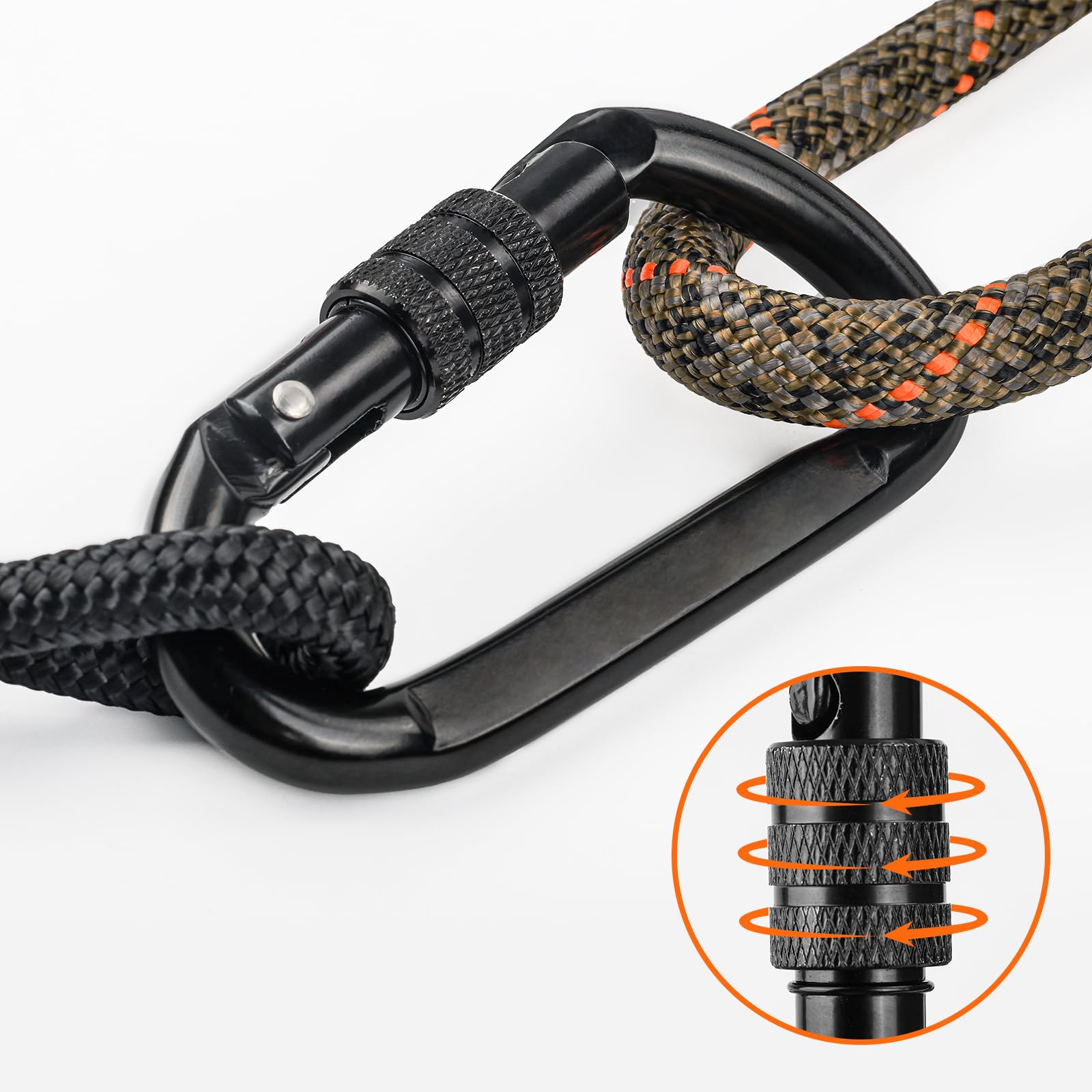 AOLEBA Treestand - Corda di sicurezza per la caccia, con anello Prusik