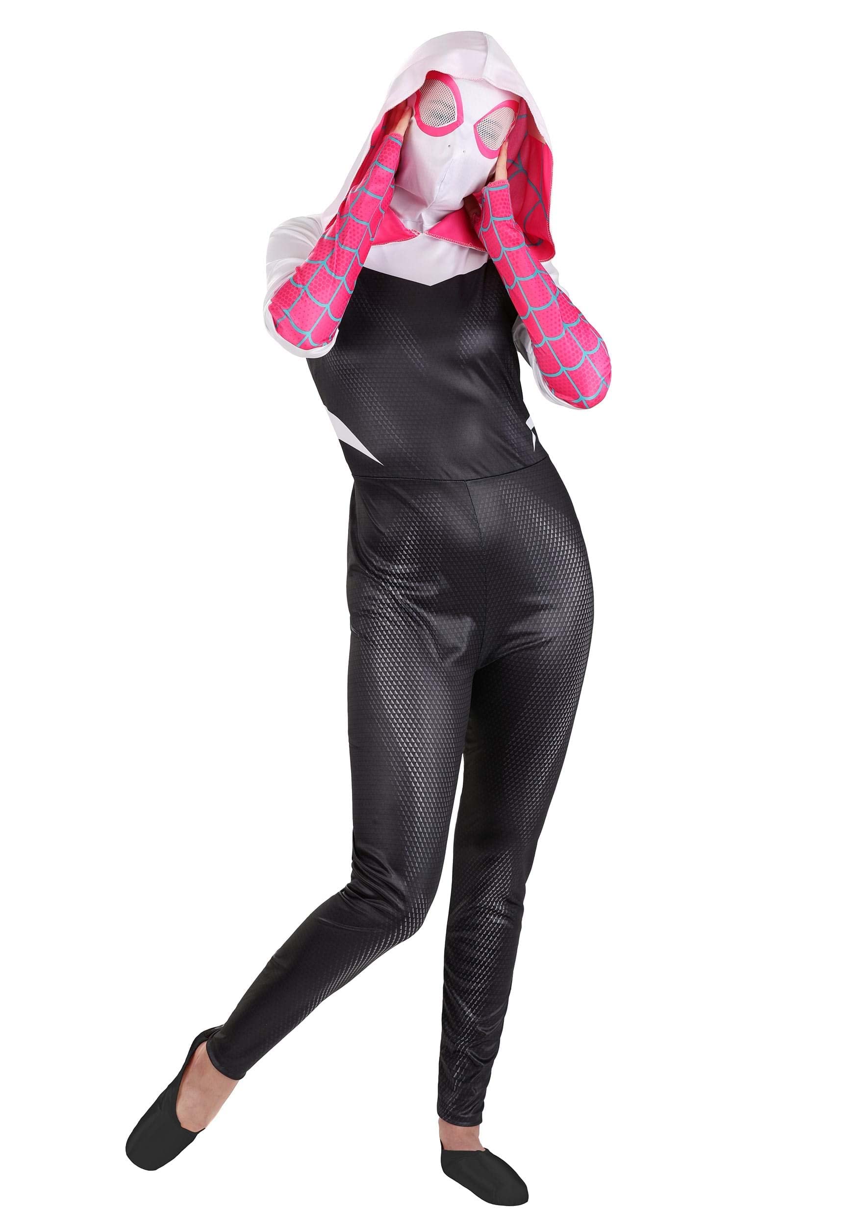 MARVEL Adult Spider-Gwen Costume, Spiderman Womens Gwen Stacy Superhero Halloween Costume - Officially Licensed
