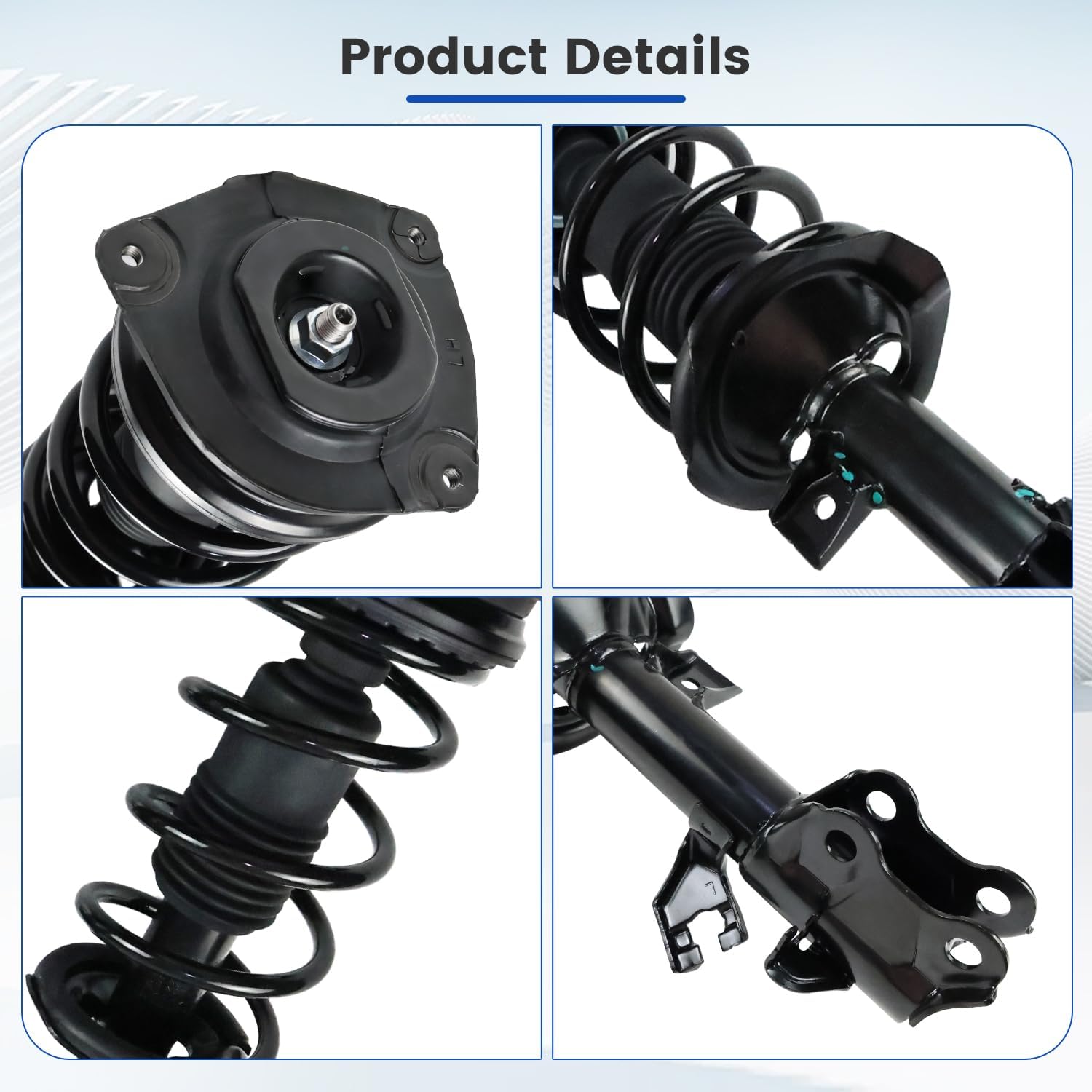 Front Struts w/Coil Spring & Sway Bar Links for 2009-2014 Nissan Cube, 2007-2011 Nissan Versa, 2012 Nissan, Shock Absorber Assembly Replace 172351 172352 K750098, 4PCs