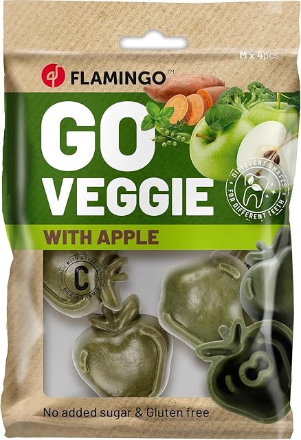Foto 4 de 6 de Snacks para Perros - Veggie Manzana Verde - 6,4cm - 120g - sin Gluten - Natural - Rico en vitaminas y Fibra