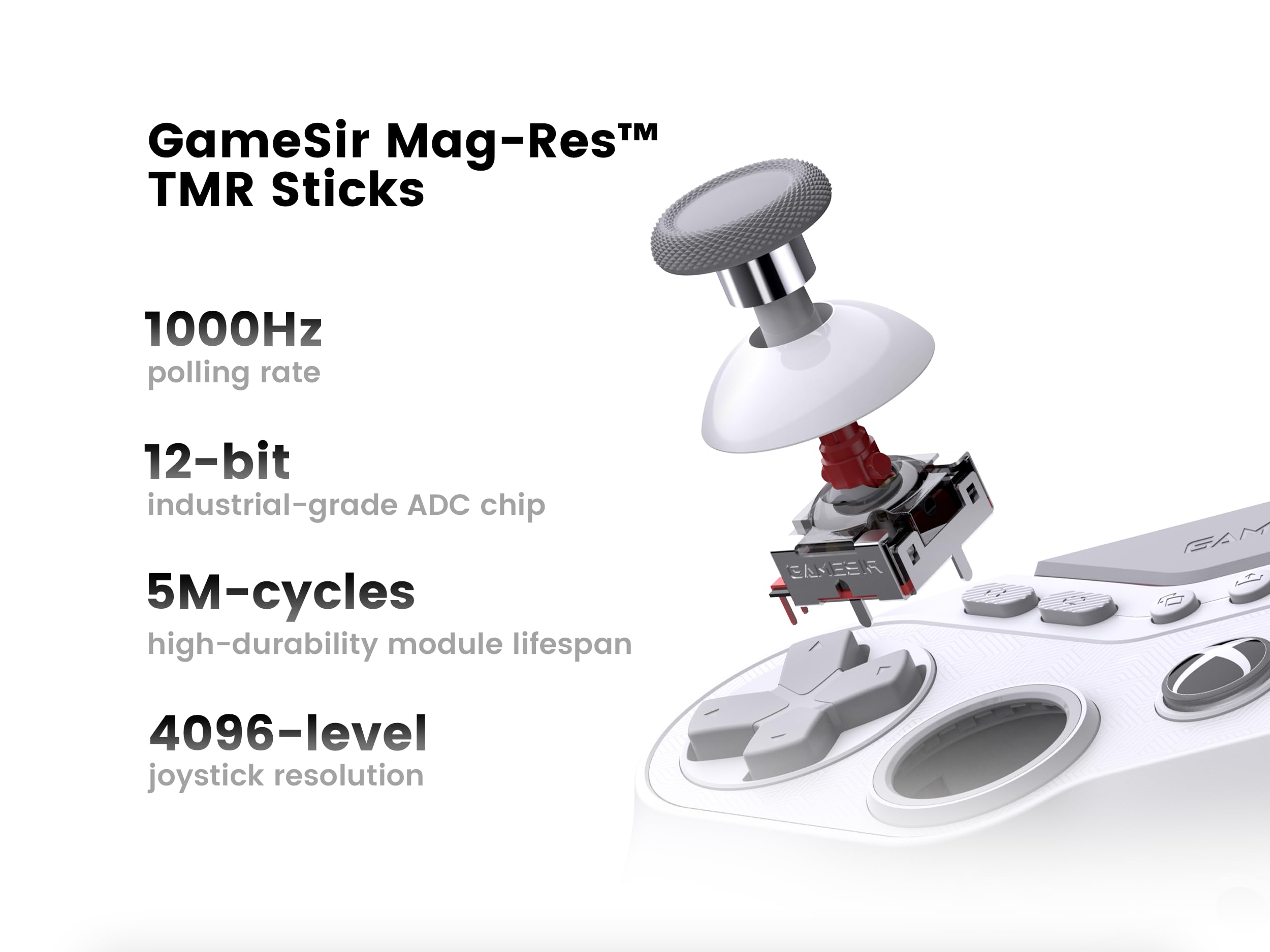 GameSir Tarantula Pro Controller Esports cablato per XBOX & PC | 1000Hz, 9 pulsanti rimappabili, stick TMR, trigger Hall Effect, controllo giroscopico & RGB