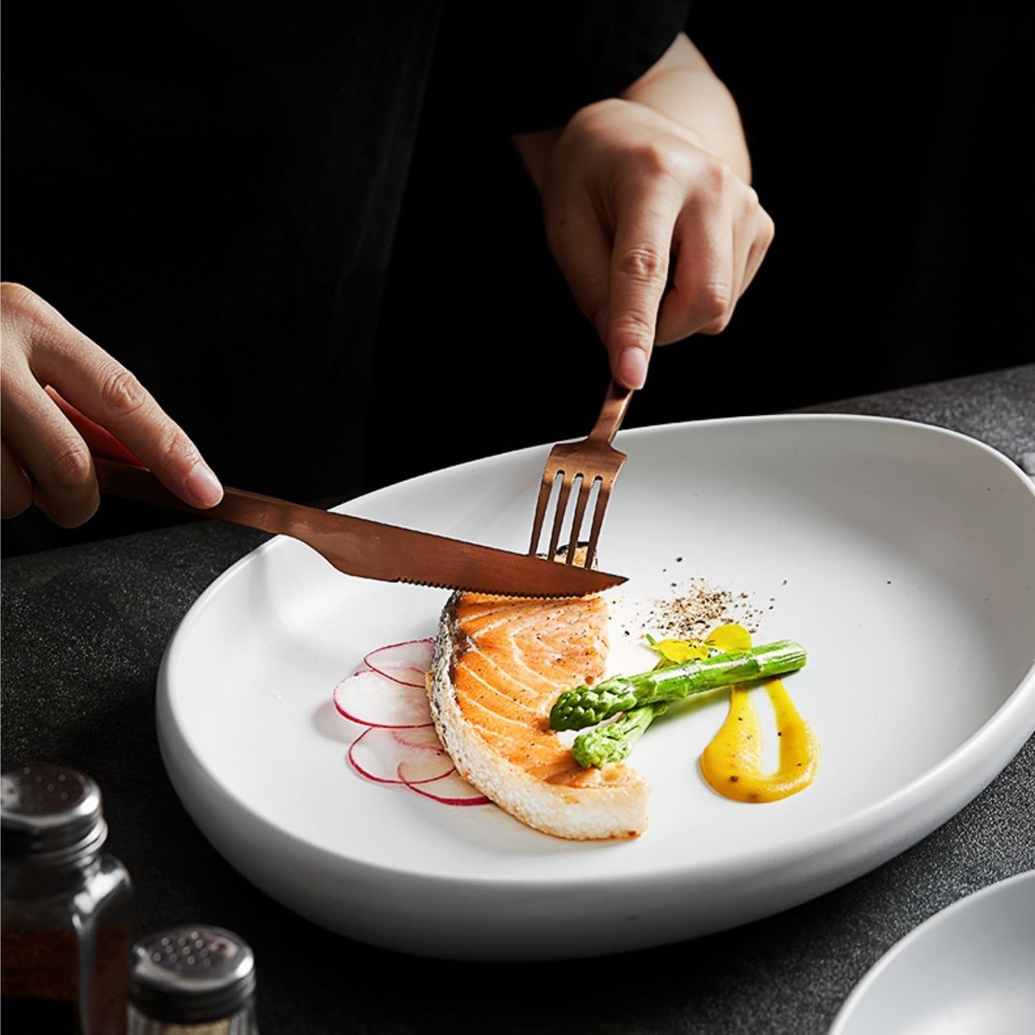 Talerz obiadowy chińska ceramika zastawa stołowa biały prosty nieregularny talerz obiadowy talerz hotelowy restauracja talerz klubowy talerz owocowy przekąska talerz