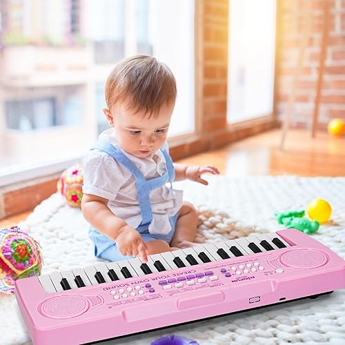 Miniatura 6 de Raimy Piano de teclado de 37 teclas para niños, aprendizaje temprano, educativo, portátil, instrumento musical electrónico, juguetes de regalo para