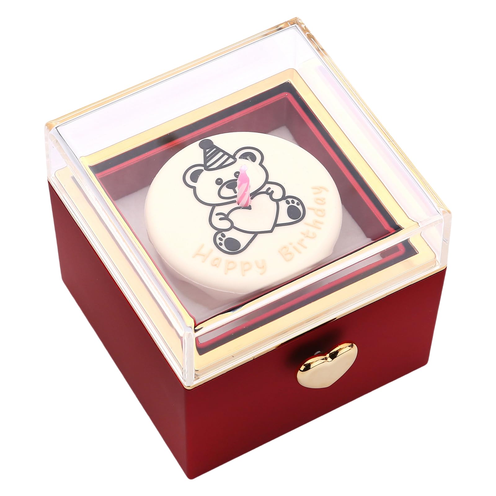 CAZSTYK Rotating Rings Box for Proposals and Surprises Holder Rings Case Elegant Jewelry Presentation Case Creative Couples