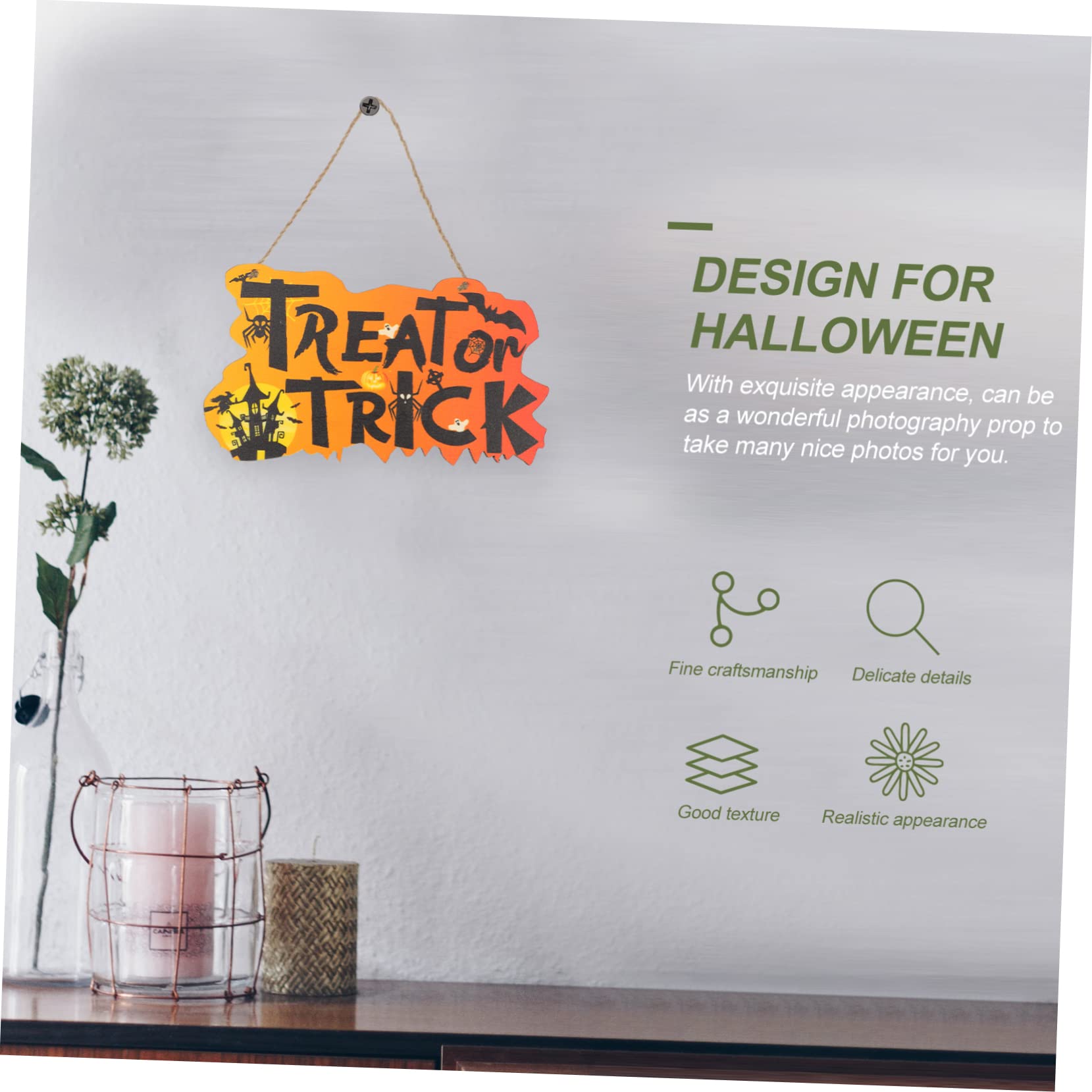 8 ciondoli di Halloween da Appendere, Decorazioni per Feste di Halloween, Oggetti di Scena per Foto e Decorazioni per la casa.