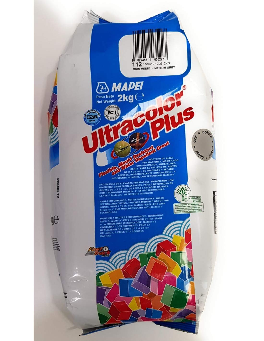 Mapei 112 UltraColor Plus Lechada Gris Medio 2kg