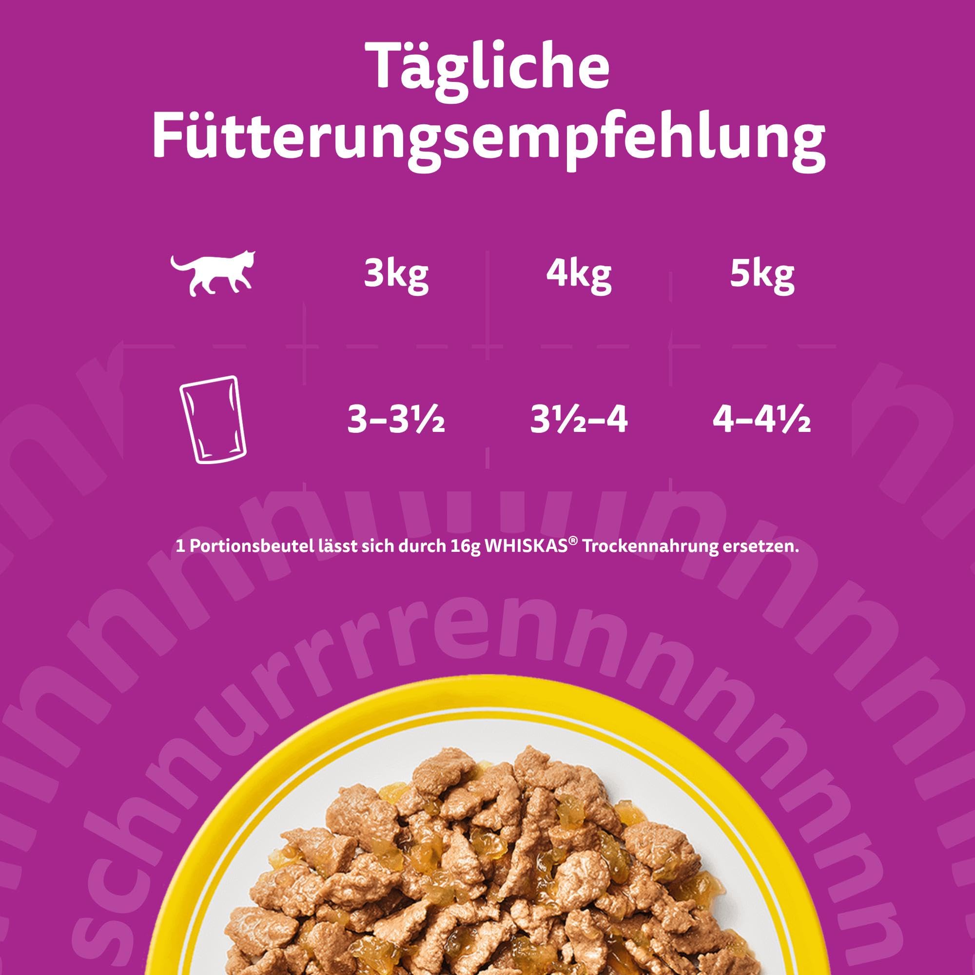 WHISKAS Nassfutter in Gelee für Katzen 84 x 85g Geflügel Auswahl