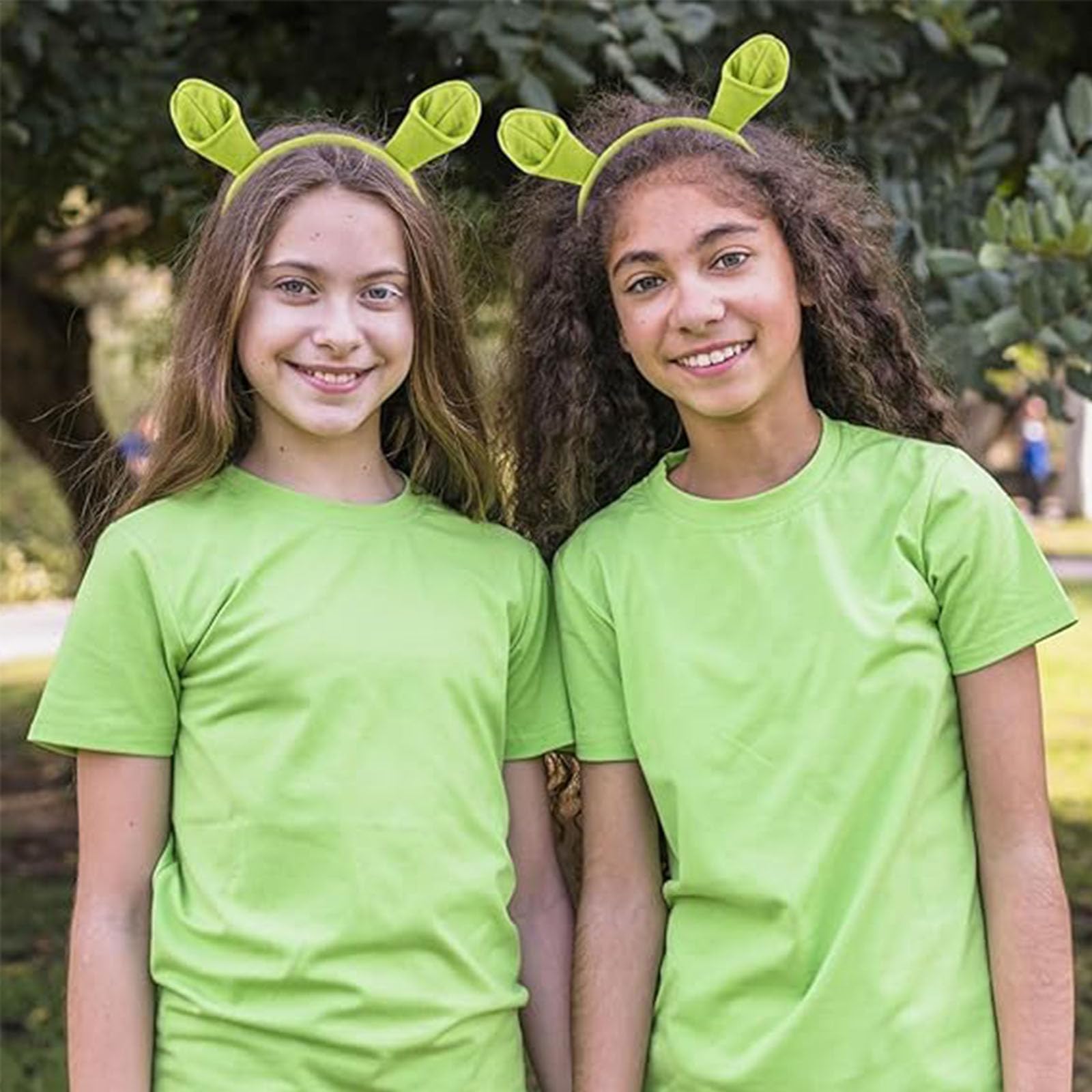 Shrek Ears, uszy dla Shreka, zielona opaska na głowę, opaska na głowę, na Halloween, Boże Narodzenie, przyjęcie, opaska na głowę, uszy zwierzęce, opaska na głowę