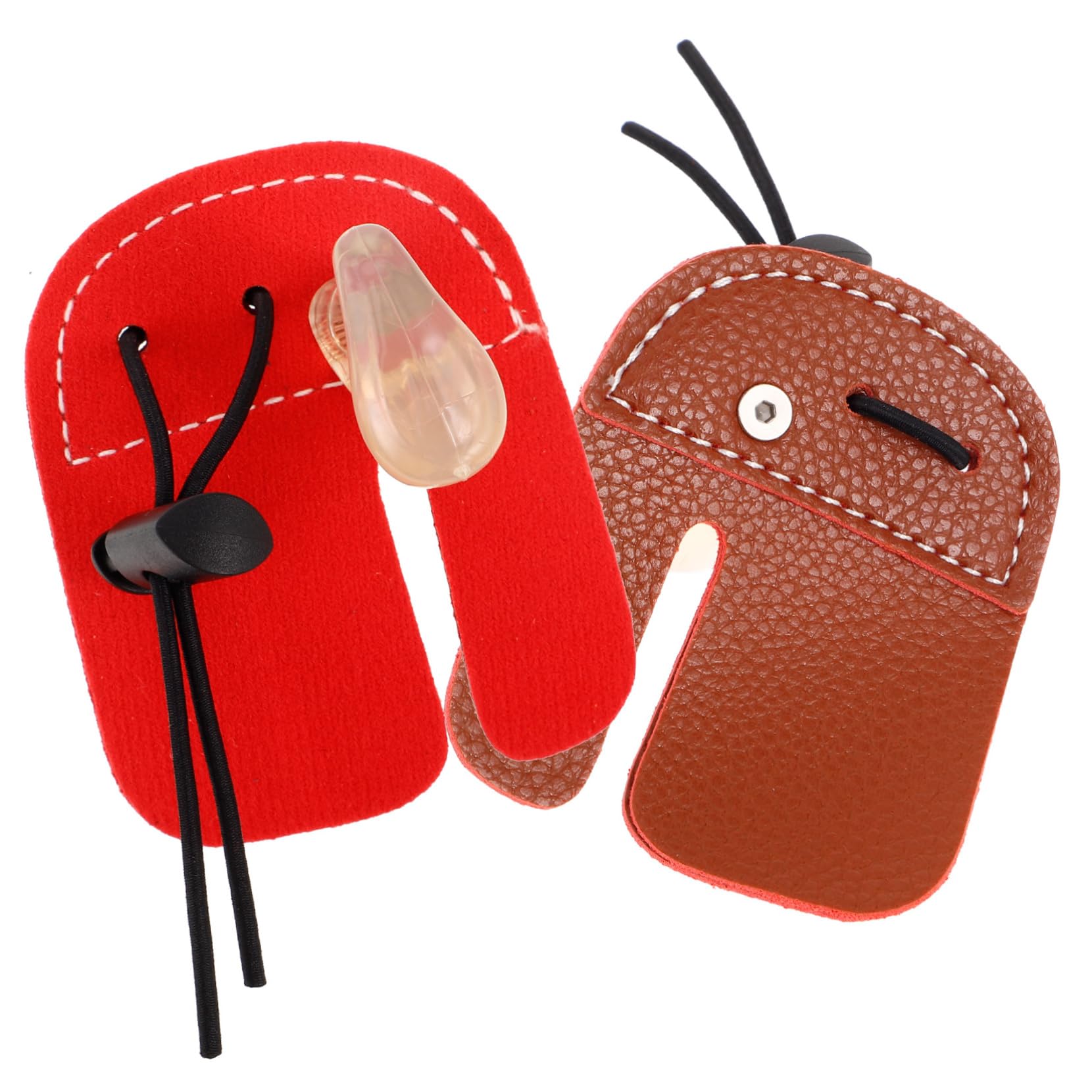 OHPHCALL Adjustable Double Layer Archery Finger Guard Arrow Holder Protective Gear for Shooting