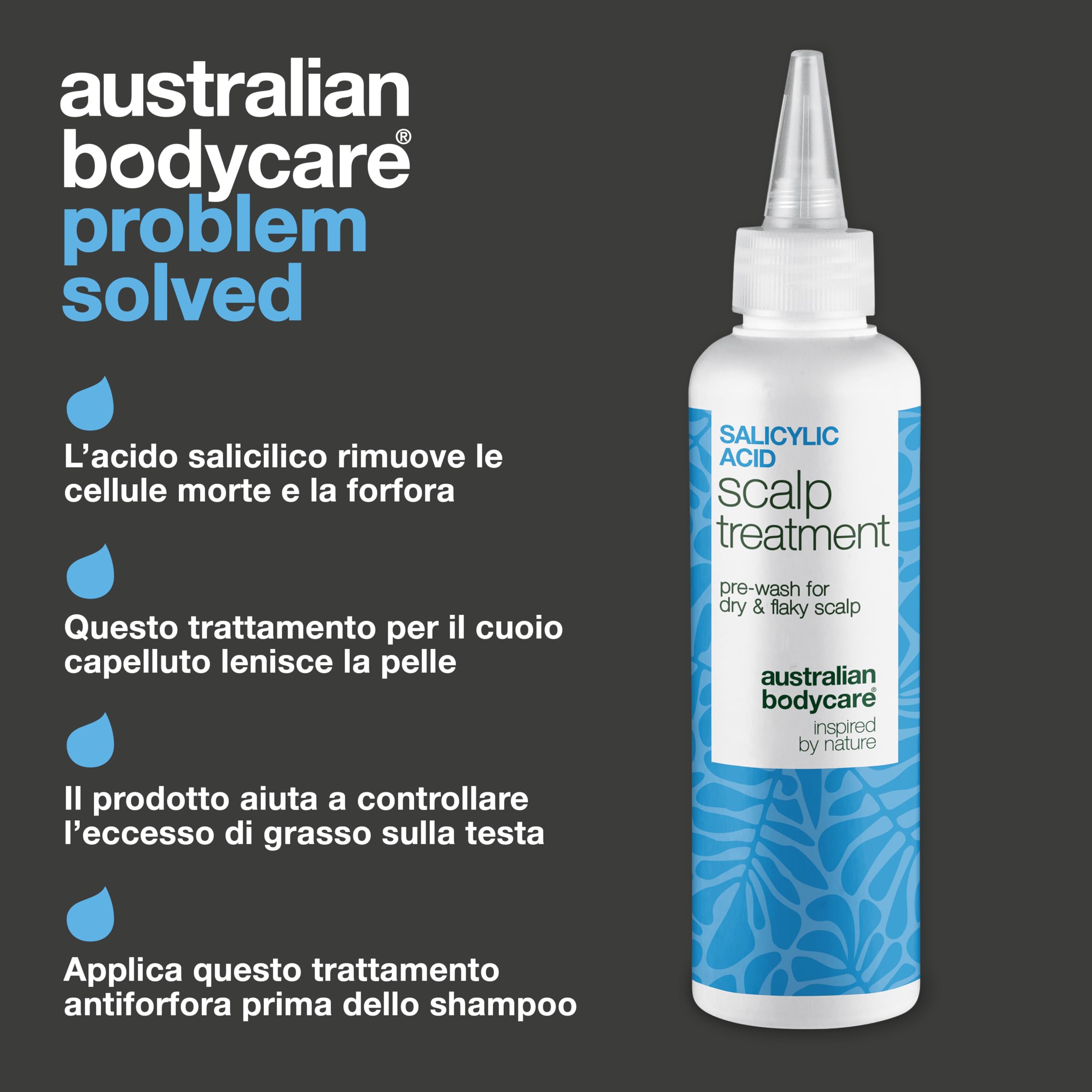 Peeling Cuoio Capelluto all'Acido Salicilico contro Forfora, Prurito & Secchezza - Trattamento Pre-Lavaggio 10 Minuti Esfolia & Pulizia Profonda con Acido Salicilico & Piroctone Olamine - 150 ml