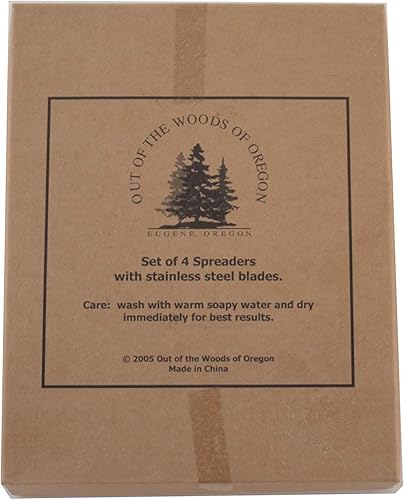Miniatura 2 de Out of the Woods of Oregon Juego de 4 cuchillos esparcidores de cerámica (vid de uva)